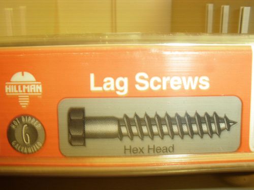 1/4 x 1&#034; and 1-1/4&#034; mixed length galvanized lag screws or bolts (180) total 1/4&#034; for sale
