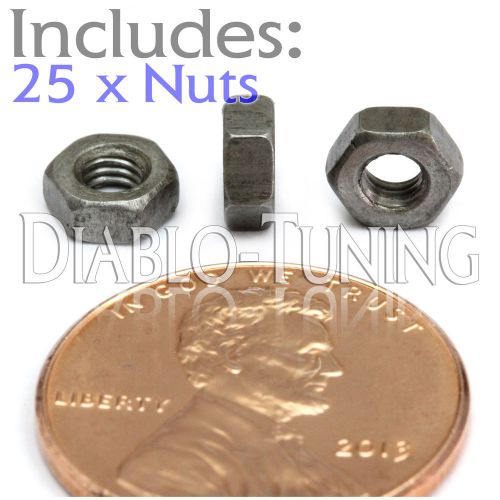 M3-0.5 / 3mm - qty 25 - steel hex nuts class 8 plain finish - metric din 934 for sale