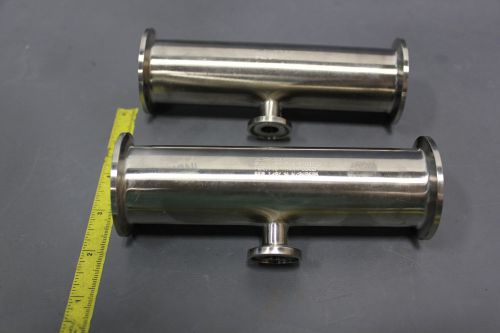 2 SANITARY TEE REDUCER FITTINGS 316L STAINLESS STEEL TRI CLAMP FLANGE(S10-4-112E