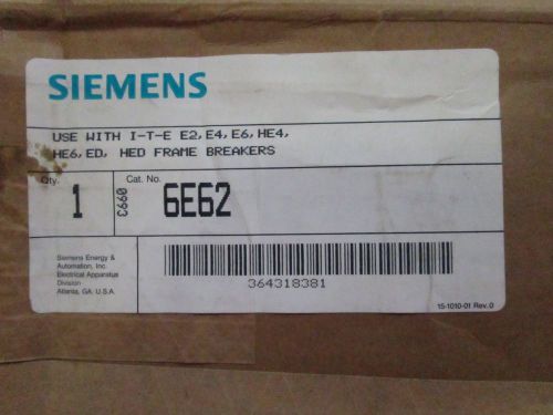 SIEMENS E2-4-6 Mounting Series 6 (6E62)  with 5&#034; Blank Filler Plate (6FPB05)