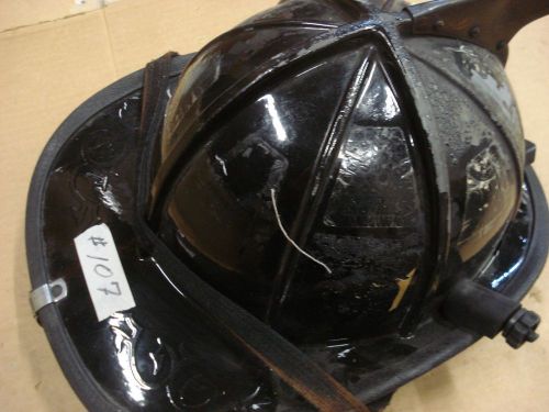 Cairns 1010 Black Helmet + Liner Firefighter Turnout Fire Gear ......#107