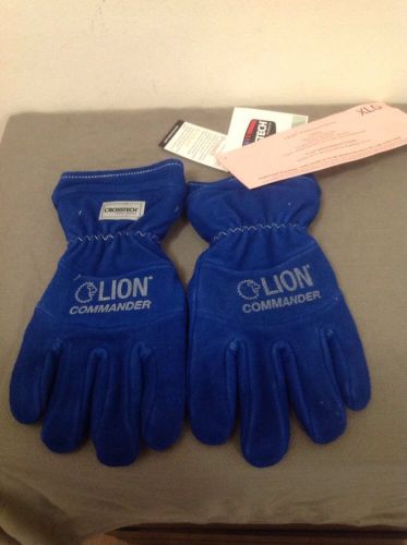 LION COMMANDER FIREFIGHTING GLOVES GAUNTLET STYLE SIZE Med Or Xlg