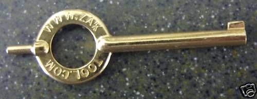 Key handcuff zak tool brass yellow metal zt50g for sale