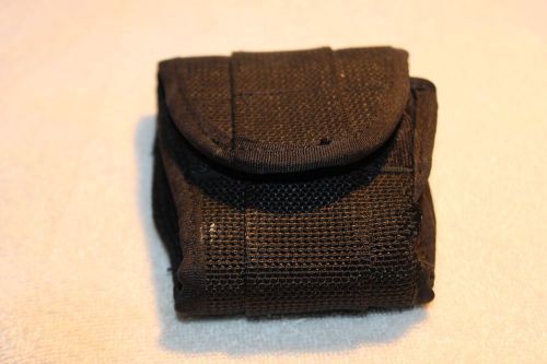 New! open top single cuff case handcuff holder duty belt tuff nylon hinged! nr! for sale