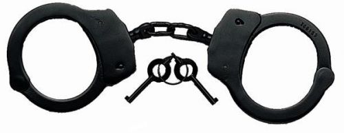 Black Professional Double Lock Tactical Law Enforcement Handcuffs