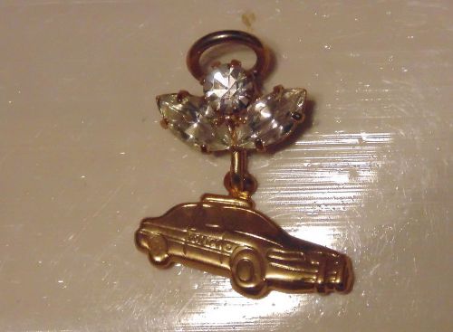 Police Cruiser Angel pin, new, 7/8&#034; tall x 3/4&#034; wide