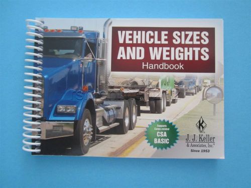 Jj keller 14077 (520-h) truck driver vehicle sizes and weights handbook for sale