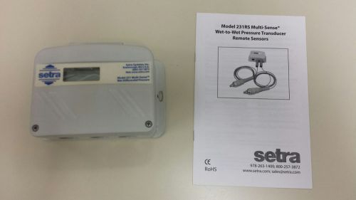 Setra 231rs3 Differential Pressure Transmitter