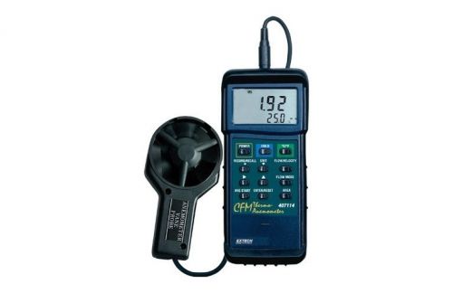 Extech 407114 heavy duty cfm thermo-anemometer, us authorized distributor new for sale