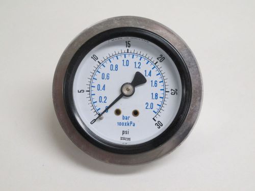 ENFM STAINLESS Panel Mount Pressure 0-30PSI, 2 IN (50mm) 1/8&#034; NPT connection
