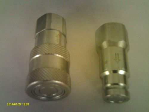 NEW Flat Face 1/2 Hydraulic Tool Coupler set, hydraulic impact wrench, chain saw