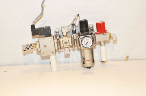Large smc pneumatic manifold with filter &amp; regulator  nice!   lqqk!! for sale