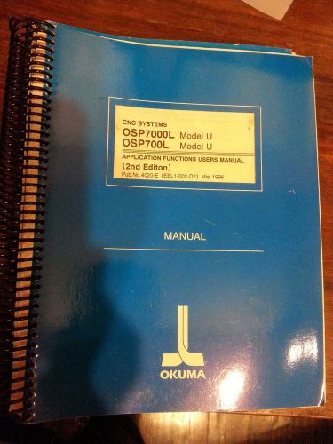 Okuma OSP7000L OSP700L Model U Application Functions Users Manual
