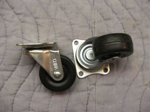 Lot of 2 inch swivel caster wheels 4 hole mount plate 90 pound load rating new for sale