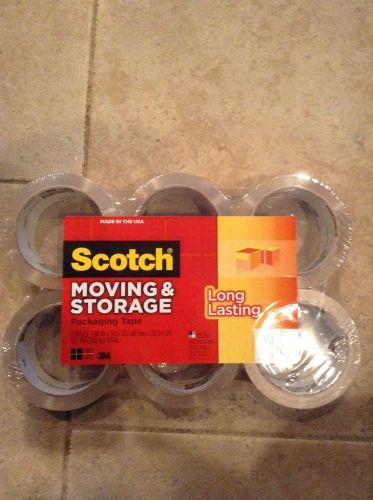 6 Rolls 3M SCOTCH 3650 1.88&#034; x 54.6 yd Clear Moving &amp; Storage Packing Tape