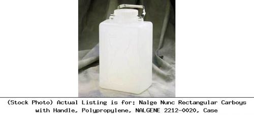 Nalge Nunc Rectangular Carboys with Handle, Polypropylene, NALGENE 2212-0020