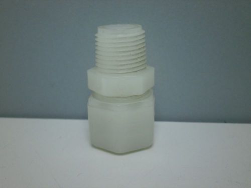 Lot of 10 parker fast &amp; tite nylon tube nipple fitting male connector 3/8&#034; for sale