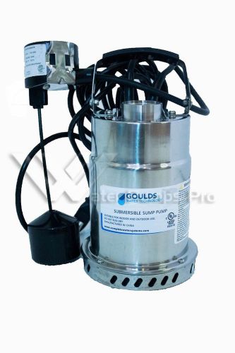 Goulds sts31m 1/3 hp 115v submersible waste water sump pump no float switch for sale