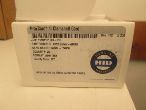 HID 1326 ProxCard II Clamshell Proximity Cards. Pack of 24. Format A901146A