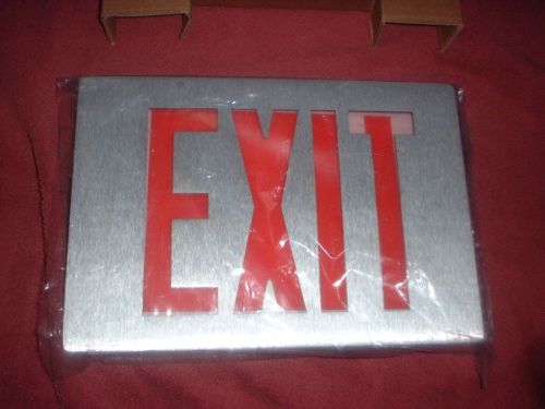 Lithonia lighting le s  1 r 120/277 die cast exit sign (p/n 283059 ) ( 4ph24 ) for sale
