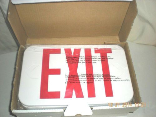 Morris Products 73012  Exit Sign Red LED on White Housing - NEW