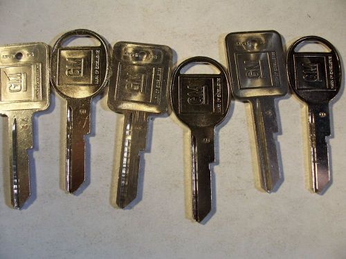 3 SET  GM  OEM GENUINE  A &amp; B   BRIGGS &amp; STRATTON   KEY BLANK   UNCUT