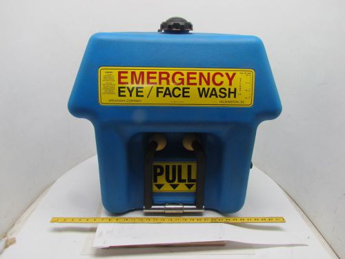 Speakman co emergency eye/face wash station 18-gal blue gavity-flow tank 26&#034;x24&#034; for sale