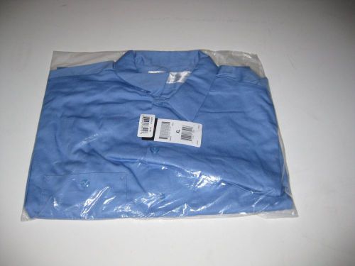 DICKIES LS307LB XL Short Slv Indstrl Shirt, Blue