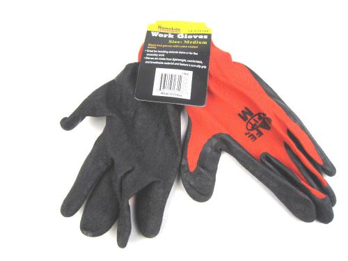 Protective Safety Utility Garden Auto Non-Slip Grip Latex Work Gloves Medium Red