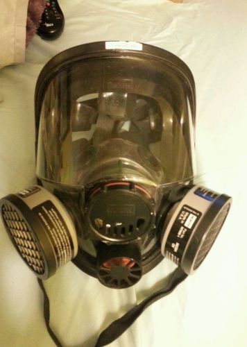 NORTH 7600 SERIES MODEL 76008AS FULL FACE RESPIRATOR GAS MASK.