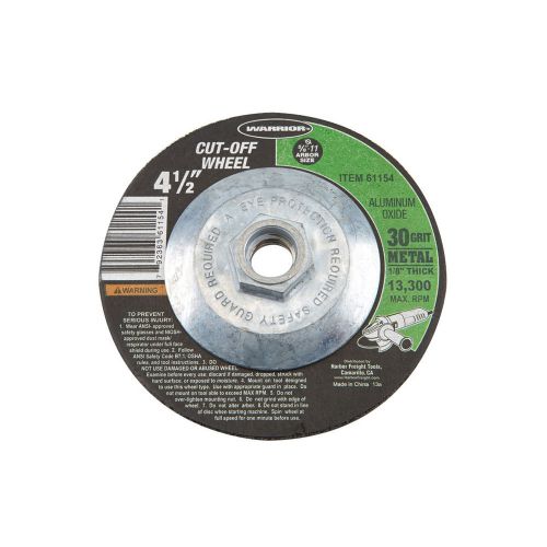 4-1/2&#034; 30 grit metal cut-off wheel 5/8&#034;-11 arbor, 13300rpm max, 1/8&#034; thick wheel for sale