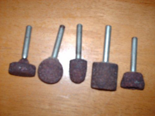 5 assorted grinding stones