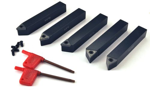 5/8&#034; 5 pc indexable c6 carbide insert lathe turning tool for sale