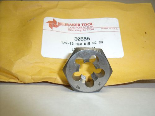 1/2&#034;-13 NC Brubaker Tool THREAD HEXAGON RETHREADING DIE CARBON STEEL USA