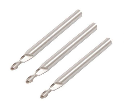 3pcs of 2 Flute Ball Nose Mill End Radius 3 mm