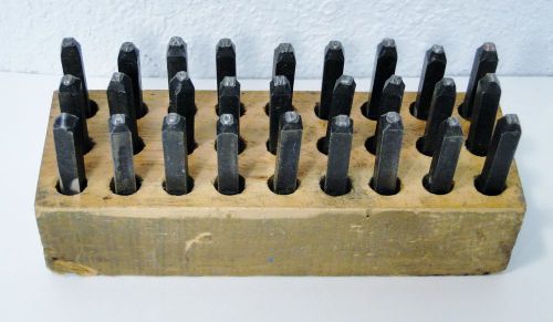 27 PC YOUNG&#039;S MACHINE MADE 3/32&#034; STEEL STAMP SET A-Z &amp; AND .