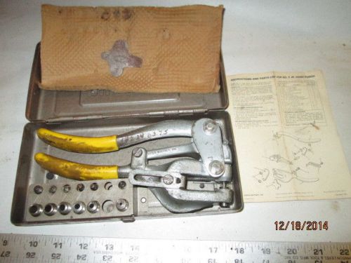 MACHINIST TOOL LATHE MILL Roper Whitney No 5 Hand Punch in Case