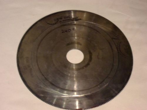 Slitting saw blade plain tooth 6.74 x 0.037 x 1 240 teeth specialty saw #8409 for sale