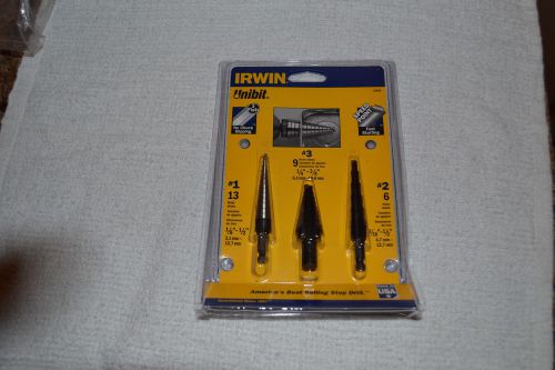 Irwin unibit speed point 3 in package #10502 #1 #2 #3 new ship fast for sale