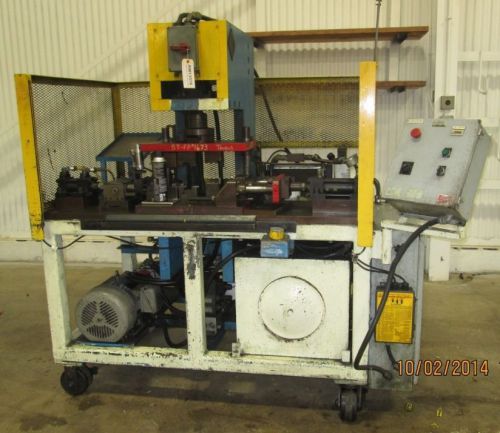 Gt vertical c-frame hydraulic press w/dieset &amp; work station - used - am13576 for sale