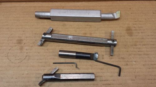 Lot of 4 Boring Bars Holder Sandvick Coromant Carbide and others Cutting Tools
