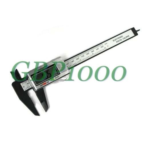 6&#034; 150mm digital lcd vernier caliper carbon fiber composite measurement tool abc for sale