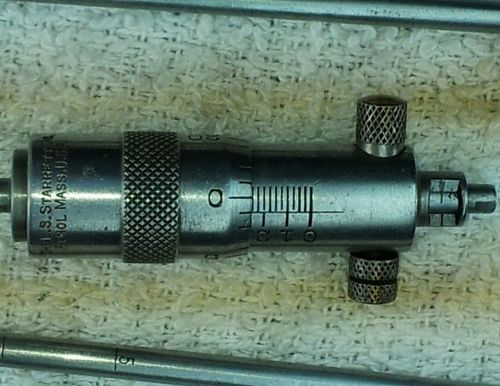 VERY RARE EARLY DISCONTINUED 30&#039;s Starrett #120 ID Mic W/all 4 rods.VG cond.