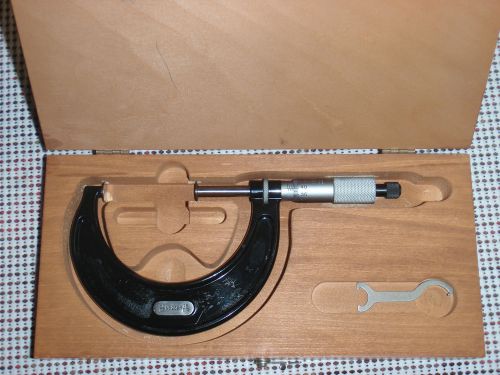 Starrett 256m-75 disc-type micrometer, ratchet stop, lock nut, 50-75mm range, for sale