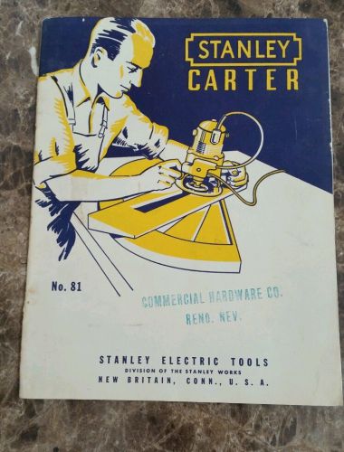 Stanley Carter Collectible 1949 Original Equipment Catalog No.81
