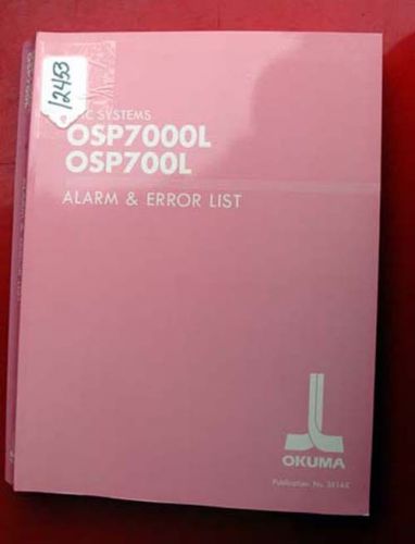 Okuma CNC Systems Alarm &amp; Error List: 3814-E (Inv.12453)