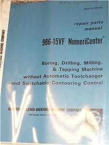 Giddings/Lewis 986-15VF NumeriCenter Repair Part Manual