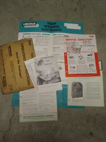 Vintage lincoln welder manuals paperwork ac-180 for sale
