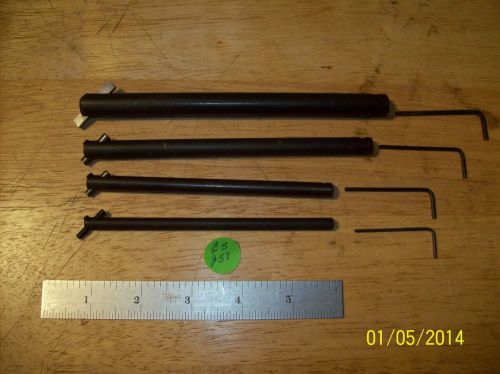 Boring bar set double ended 4-pc’s with new bits &amp; leather storage case for sale