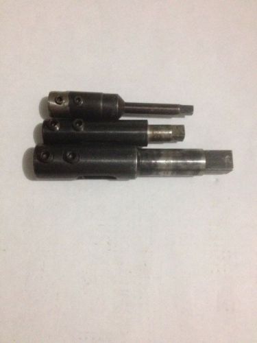 Lot of 3 used integral shank tap chuck extensions 23/64 5/16 1/4 for sale